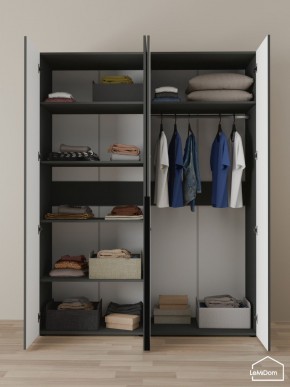 Шкаф Linnea MHR-4-1 2050х1600х510 (Графит-М 11.1.25) в Советском - sovetskiy.ok-mebel.com | фото 4
