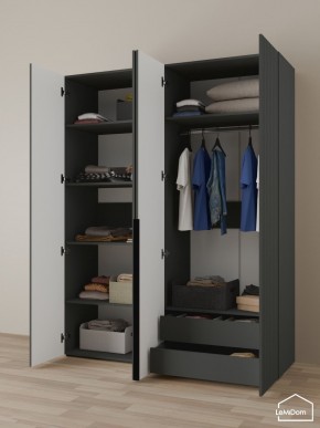 Шкаф Linnea MHR-4-2 2050х1600х510 (Графит-М 11.1.25) в Советском - sovetskiy.ok-mebel.com | фото 5