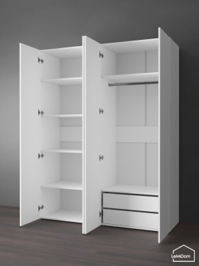 Шкаф Linnea MHR-4PO-2 2050х1600х510 (Белый-М 11.1.2) в Советском - sovetskiy.ok-mebel.com | фото 5