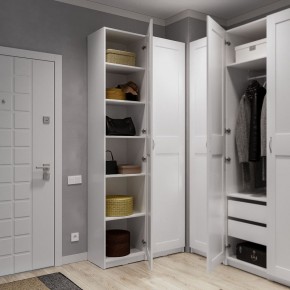 Шкаф МАКС однодверный узкий, цвет белый в Советском - sovetskiy.ok-mebel.com | фото 4