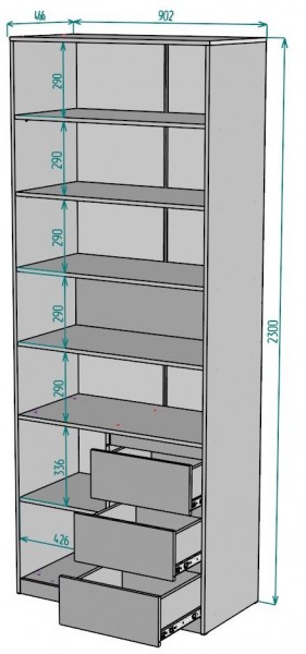 Шкаф Мальта H190 в Советском - sovetskiy.ok-mebel.com | фото 2