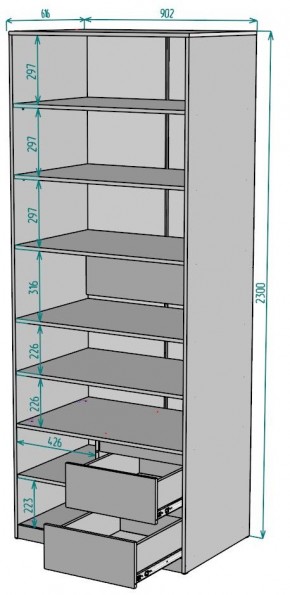 Шкаф Мальта H202 в Советском - sovetskiy.ok-mebel.com | фото 2