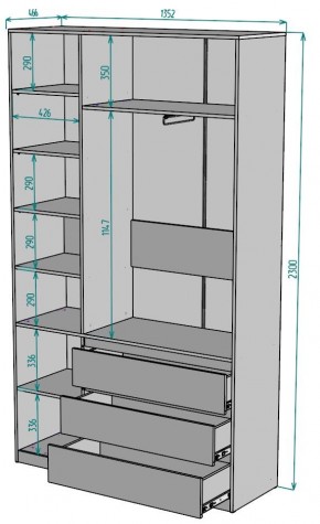 Шкаф Мальта H204 в Советском - sovetskiy.ok-mebel.com | фото 2