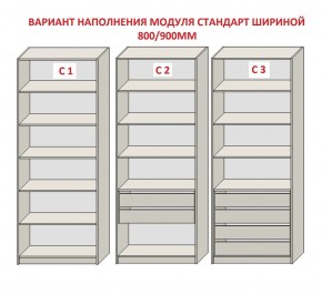 Шкаф распашной серия «ЗЕВС» (PL3/С1/PL2) в Советском - sovetskiy.ok-mebel.com | фото 6