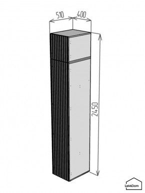 Шкаф с антресолью Linnea MHR-1A-2 2450х400х510 (ДВ-М 11.1.25) в Советском - sovetskiy.ok-mebel.com | фото 2