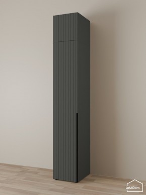 Шкаф с антресолью Linnea MHR-1A-2 2450х400х510 (Графит-М 11.1.25) в Советском - sovetskiy.ok-mebel.com | фото