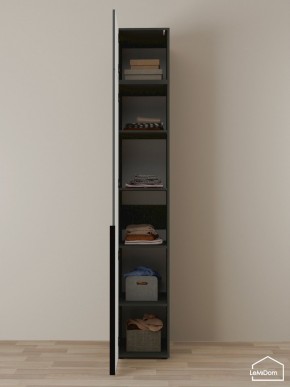Шкаф с антресолью Linnea MHR-1A-2 2450х400х510 (Графит-М 11.1.25) в Советском - sovetskiy.ok-mebel.com | фото 4