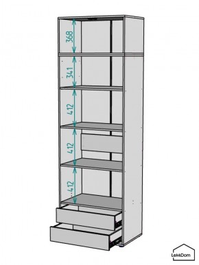Шкаф с антресолью Linnea MHR-2A-4 2450х800х510 (Белый-М 11.1.2) в Советском - sovetskiy.ok-mebel.com | фото 3