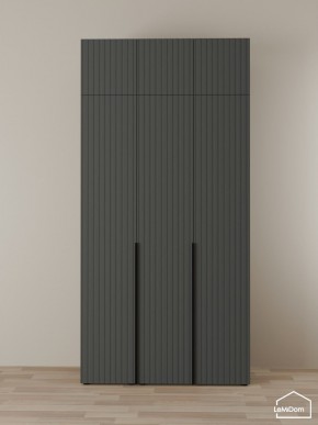 Шкаф с антресолью Linnea MHR-3A-1 2450х1200х510 (Графит-М 11.1.25) в Советском - sovetskiy.ok-mebel.com | фото
