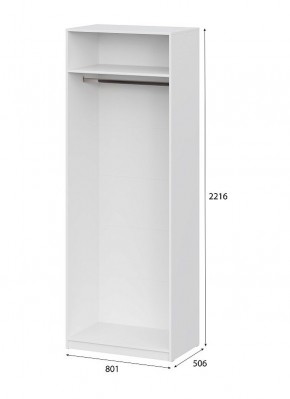 Шкаф ШК-5 (800) Белый текстурный в Советском - sovetskiy.ok-mebel.com | фото 4
