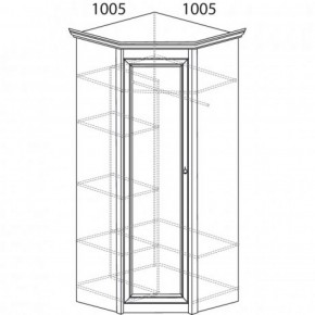 Шкаф угловой №662 "Флоренция" Фасад глухой (угол 1005*1005) Дуб оксфорд в Советском - sovetskiy.ok-mebel.com | фото 3