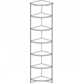 Шкаф угловой открытый №607 Инна Денвер темный в Советском - sovetskiy.ok-mebel.com | фото 2