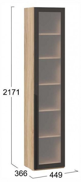 Шкаф-витрина Порто СМ-393.07.213 в Советском - sovetskiy.ok-mebel.com | фото 4