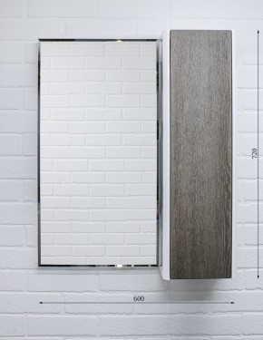 Шкаф-зеркало Uno 60 Дуб серый левый/правый Домино (DU1503HZ) в Советском - sovetskiy.ok-mebel.com | фото 7