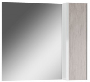 Шкаф-зеркало Uno 80 Дуб серый левый/правый Домино (DU1504HZ) в Советском - sovetskiy.ok-mebel.com | фото 1