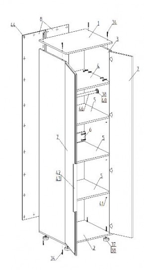 Спальный гарнитур "Лео" (модульный) в Советском - sovetskiy.ok-mebel.com | фото 11