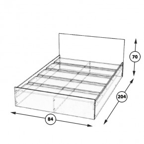 Стандарт Кровать 0800, цвет дуб сонома, ШхГхВ 83,5х203,5х70 см., сп.м. 800х2000 мм., без матраса, основание есть в Советском - sovetskiy.ok-mebel.com | фото 4