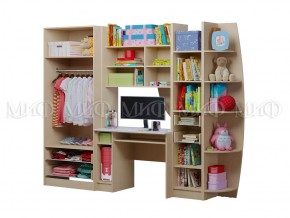 ЮНИОР-2 Стенка Лофт ЛДСП (Бетон светлый/белый) в Советском - sovetskiy.ok-mebel.com | фото 2