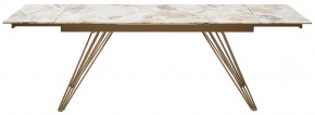 Стол ACERRA NEW 160 GLOSS GRAND JADE SOLID CERAMIC/ каркас цвета шампань, ®DISAUR в Советском - sovetskiy.ok-mebel.com | фото 11