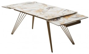 Стол ACERRA NEW 160 GLOSS GRAND JADE SOLID CERAMIC/ каркас цвета шампань, ®DISAUR в Советском - sovetskiy.ok-mebel.com | фото 13