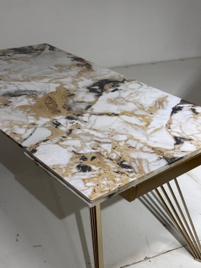 Стол ACERRA NEW 160 GLOSS GRAND JADE SOLID CERAMIC/ каркас цвета шампань, ®DISAUR в Советском - sovetskiy.ok-mebel.com | фото 5