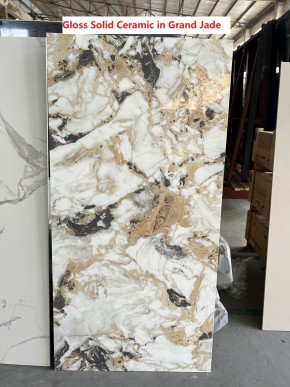 Стол ACERRA NEW 160 GLOSS GRAND JADE SOLID CERAMIC/ каркас цвета шампань, ®DISAUR в Советском - sovetskiy.ok-mebel.com | фото 6