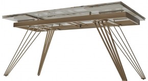 Стол ACERRA NEW 160 GLOSS GRAND JADE SOLID CERAMIC/ каркас цвета шампань, ®DISAUR в Советском - sovetskiy.ok-mebel.com | фото 9