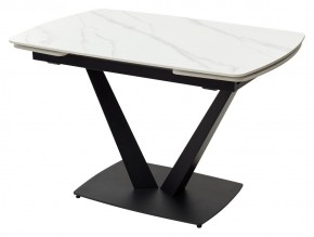 Стол ALATRI 120 MATT WHITE MARBLE SOLID CERAMIC / BLACK, ®DISAUR в Советском - sovetskiy.ok-mebel.com | фото 2