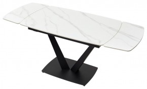 Стол ALATRI 120 MATT WHITE MARBLE SOLID CERAMIC / BLACK, ®DISAUR в Советском - sovetskiy.ok-mebel.com | фото 4
