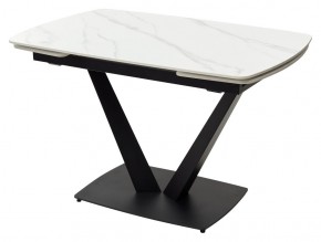 Стол ALATRI 120 MATT WHITE MARBLE SOLID CERAMIC / BLACK, ®DISAUR в Советском - sovetskiy.ok-mebel.com | фото 7