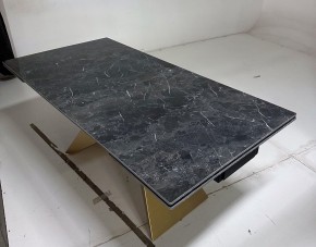 Стол ALES 180 BLACK GRAVE SOLID CERAMIC, керамика / бронзовый, ®DISAUR в Советском - sovetskiy.ok-mebel.com | фото 5