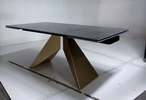 Стол ALES 180 BLACK GRAVE SOLID CERAMIC, керамика / бронзовый, ®DISAUR в Советском - sovetskiy.ok-mebel.com | фото 6
