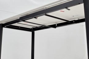 Стол CORNER 120 MATT WHITE MARBLE SOLID CERAMIC / BLACK, ®DISAUR в Советском - sovetskiy.ok-mebel.com | фото 9