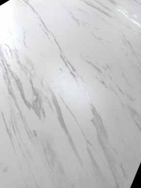 Стол MATERA 160 MARBLES KL-99 Белый мрамор матовый, итальянская керамика/ черный каркас, ®DISAUR в Советском - sovetskiy.ok-mebel.com | фото 3