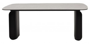 Стол NORD 200 TL-102 Бежевый мрамор, испанская керамика / черный каркас, ®DISAUR в Советском - sovetskiy.ok-mebel.com | фото 4