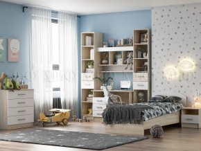 МАРТИНА Стол письменный (Белый глянец/дуб сонома) в Советском - sovetskiy.ok-mebel.com | фото 2