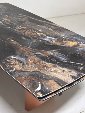 Стол ПУАНТО 200 TITANIUM LAWA NERO, керамика / МЕДЬ каркас М-City в Советском - sovetskiy.ok-mebel.com | фото 6