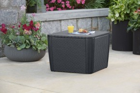 Стол-сундук Лузон Плюс (Luzon Plus Flat Wicker), графит в Советском - sovetskiy.ok-mebel.com | фото