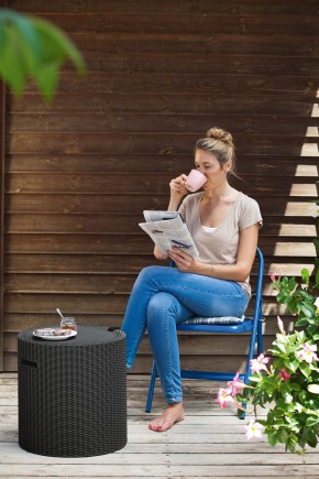 Столик-холодильник Кул-Стул (Cool stool) графит в Советском - sovetskiy.ok-mebel.com | фото