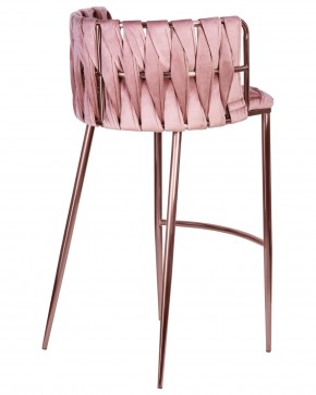 Стул барный DOBRIN EMMA ROSE GOLD, розовый велюр (VF-10) в Советском - sovetskiy.ok-mebel.com | фото 4