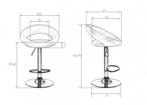 Стул барный DOBRIN MIRA LM-5001 (фиолетовый) в Советском - sovetskiy.ok-mebel.com | фото 3