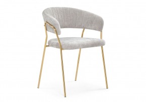 Стул на металлокаркасе Kamelia 1 light gray fabric / gold в Советском - sovetskiy.ok-mebel.com | фото