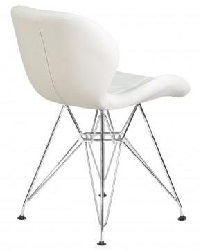 Стул обеденный DOBRIN BUTTERFLY CHROME, ножки хром, цвет белый в Советском - sovetskiy.ok-mebel.com | фото 4