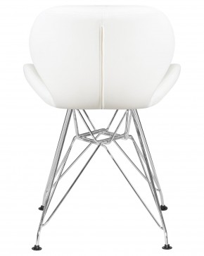 Стул обеденный DOBRIN BUTTERFLY CHROME, ножки хром, цвет белый в Советском - sovetskiy.ok-mebel.com | фото 5