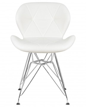 Стул обеденный DOBRIN BUTTERFLY CHROME, ножки хром, цвет белый в Советском - sovetskiy.ok-mebel.com | фото 6