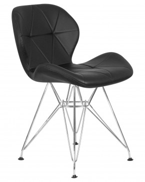 Стул обеденный DOBRIN BUTTERFLY CHROME, ножки хром, цвет чёрный в Советском - sovetskiy.ok-mebel.com | фото 2