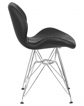 Стул обеденный DOBRIN BUTTERFLY CHROME, ножки хром, цвет чёрный в Советском - sovetskiy.ok-mebel.com | фото 3