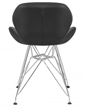 Стул обеденный DOBRIN BUTTERFLY CHROME, ножки хром, цвет чёрный в Советском - sovetskiy.ok-mebel.com | фото 5