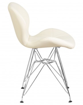 Стул обеденный DOBRIN BUTTERFLY CHROME, ножки хром, цвет кремовый в Советском - sovetskiy.ok-mebel.com | фото 3