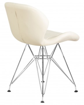 Стул обеденный DOBRIN BUTTERFLY CHROME, ножки хром, цвет кремовый в Советском - sovetskiy.ok-mebel.com | фото 4